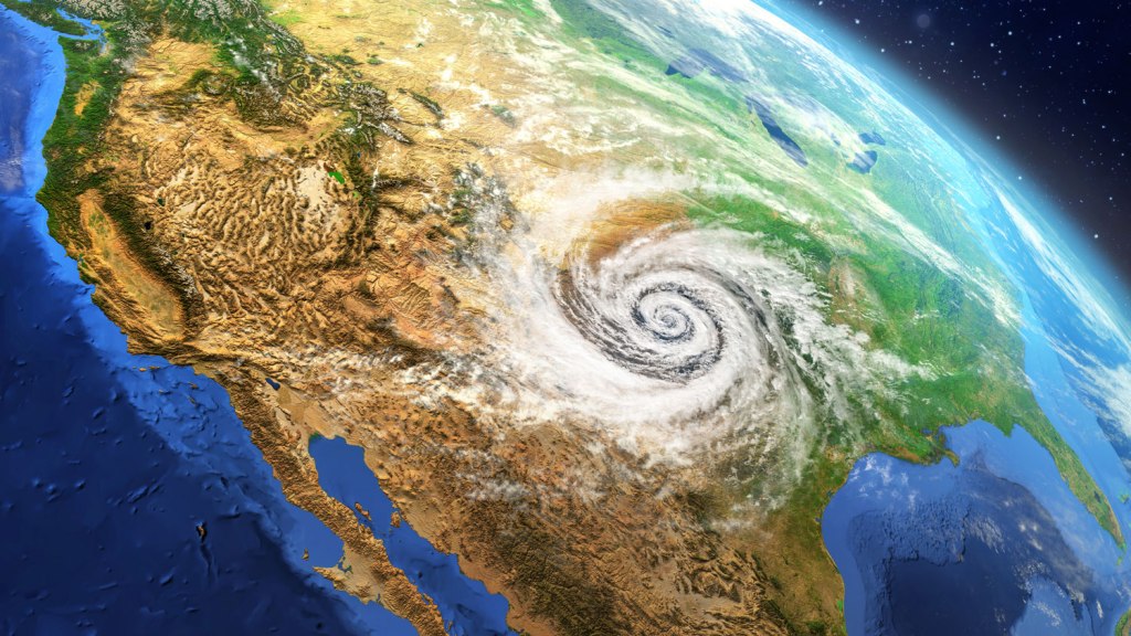 hurricane seen from space