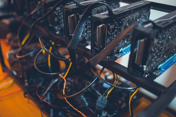 Close Up Of Crypto Currency Mining Eqipment
