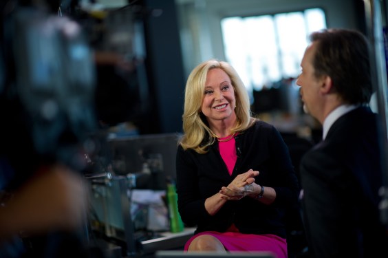 Julie Wainwright, co-founder and former CEO of The RealReal, speaks during an interview in San Francisco.