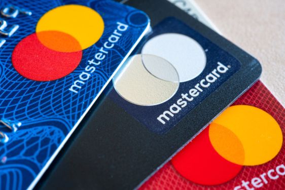 array of Mastercard credit cards