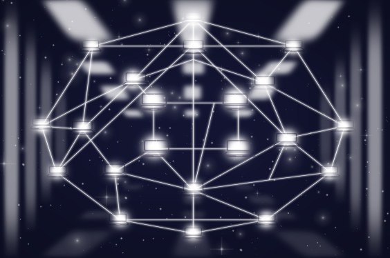 Distributed database concept illustration