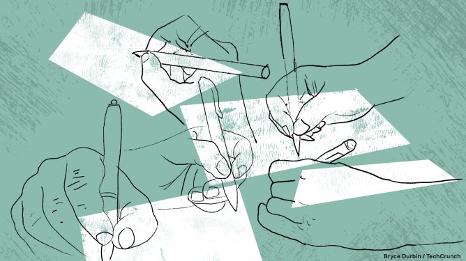 hands signing checks