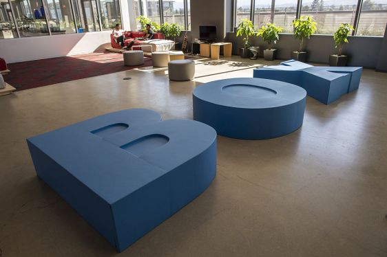 Signage sits on display inside the common area at Box Inc. headquarters in Redwood City, California, U.S., on Monday, Sept. 26, 2016. Box Inc., trying to expand revenue amid slower billings growth, will unveil new software developed with IBM to help companies set up and manage document-heavy workflows like recruiting, budgeting, sales and customer management. Photographer: David Paul Morris/Bloomberg via Getty Images