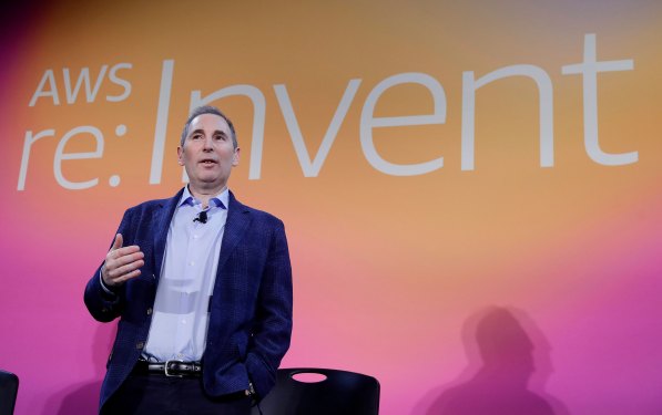 AWS CEO Andy Jassy, discusses a new initiative with the NFL during AWS re:Invent 2019 in Las Vegas