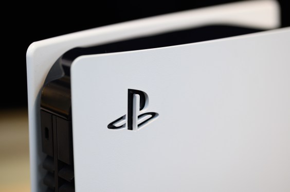 PlayStation 5 logo on console