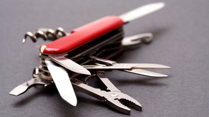 Close up of multipurpose knife