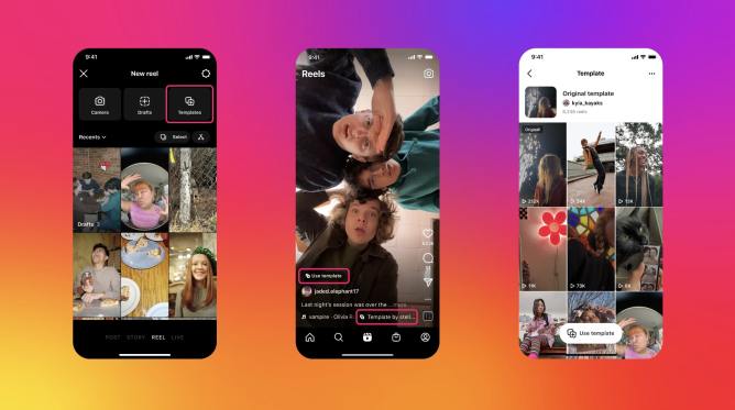 Instagram's new Reels Templates