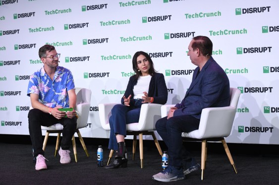 May Habib onstage at TechCrunch Disrupt 2023.