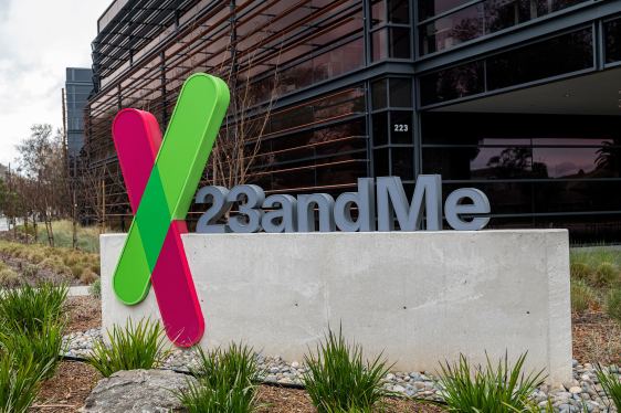 Signage at 23andMe headquarters in Sunnyvale, California, U.S., on Wednesday, Jan. 27, 2021. Consumer DNA-testing company 23andMe Inc. is in talks to go public through a roughly $4 billion deal with VG Acquisition Corp., a special purpose acquisition company founded by billionaire Richard Branson, according to people familiar with the matter.