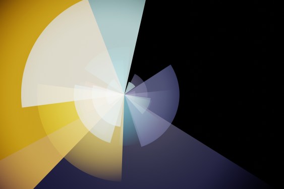 Semi-transparent arcs with black copy space on the right