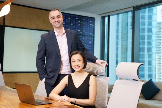 Lhoopa co-founders Marc-Olivier Caillot and Sabrina Tan