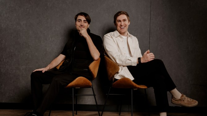 ElevenLabs co-founders Piotr Dabkowski and Mati Staniszewski.