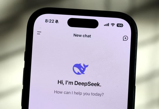 DeepSeek welcome page on mobile phone