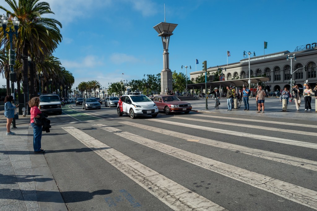 A General Motors Cruise self-driving car