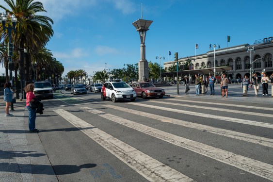 A General Motors Cruise self-driving car