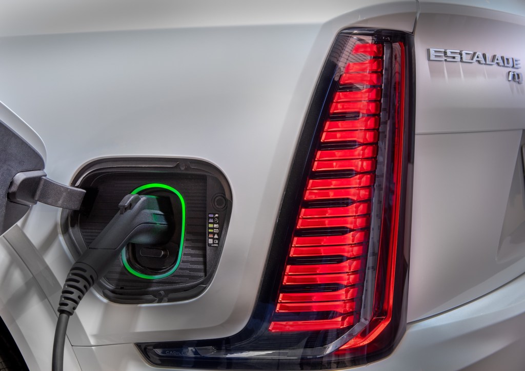 CADILLAC Escalade EV charging plug