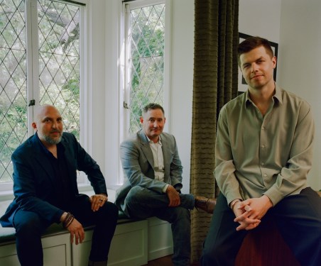 Wolf Games co-founders Noah Rosenberg (left), Andrew Adashek, and Elliot Wolf (right)