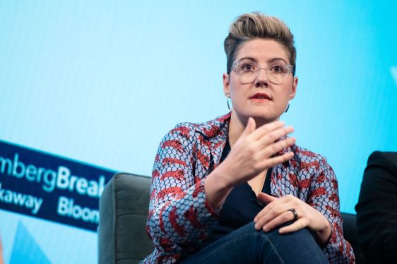 Christine Hunsicker, founder and chief executive officer of CaaStle Inc., speaks during the Bloomberg Breakaway CEO Summit in New York, U.S., on Tuesday, June 18, 2019. The Breakaway Summit is a gathering point for the community to acquire new strategies, skills, and perspectives that can transform their organizations. Photographer: Mark Kauzlarich/Bloomberg via Getty Images