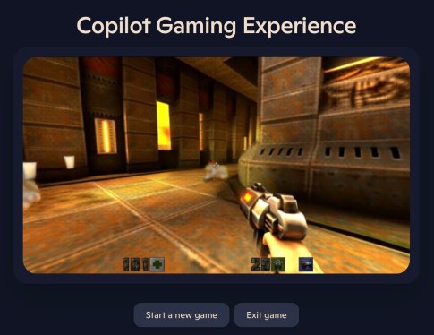 A screenshot of an AI-generated Quake II level