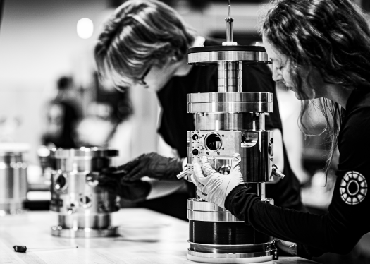 Engineers assemble a prototype at Avalanche Fusion.
