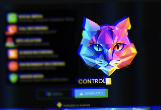 a blurred screenshot of Catwatchful's website