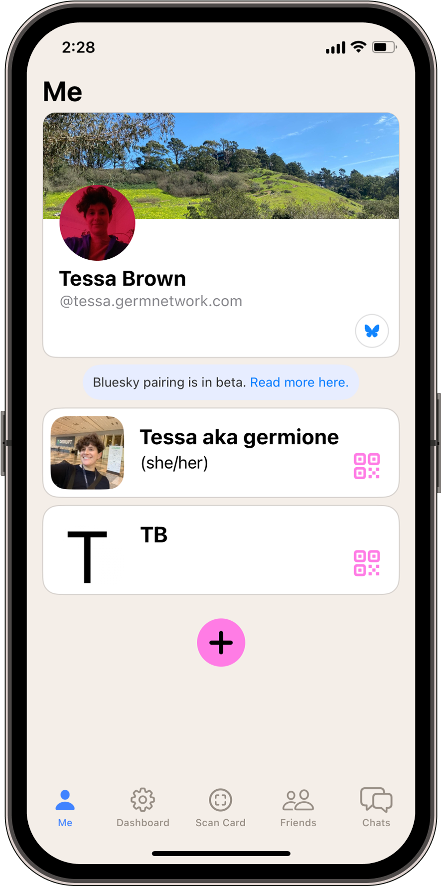 a screenshot of the Germ app
