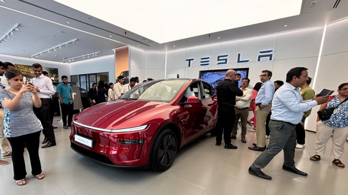 Tesla's first store in India, located in Mumbai