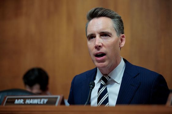 The Senate Judiciary Committee's Subcommittee on Crime and Counterterrorism Chairman Josh Hawley (R-MO) presides over a hearing about artificial intelligence generative models training on copyrighted works in the Dirksen Senate Office Building on Capitol Hill on July 16, 2025 in Washington, DC.