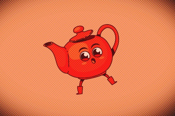 a speckled photo of the TeaOnHer app