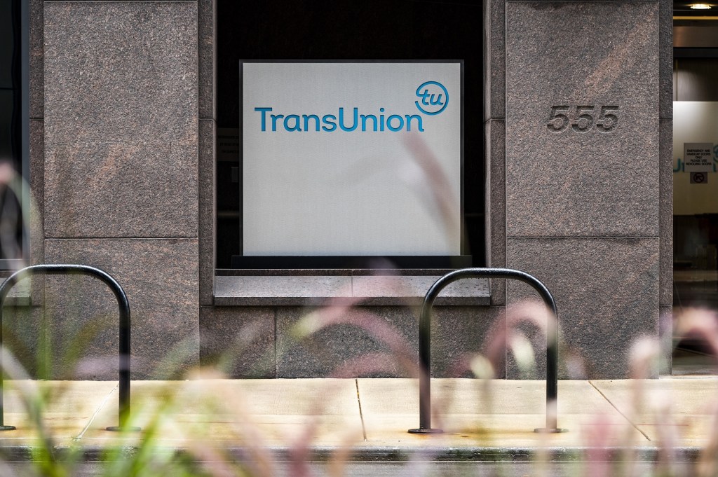 a photo showing outside the office of a TransUnion building in Chicago.