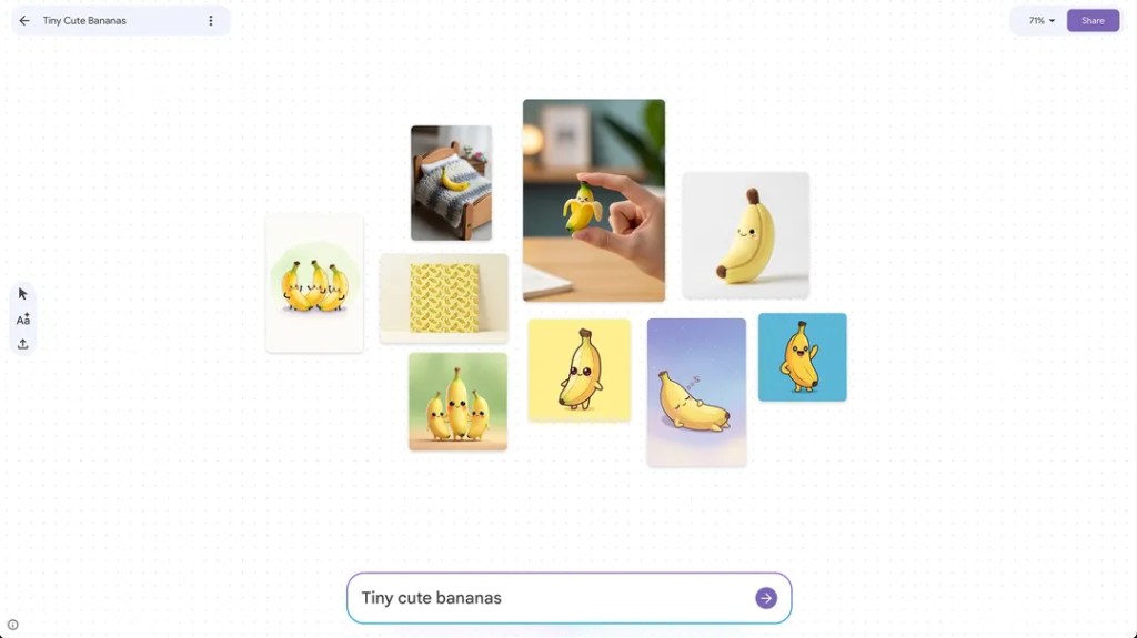 Google Mixboard hero image showing Nano Banana images